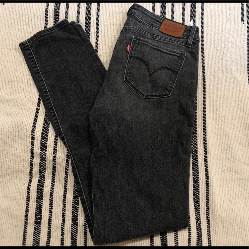 Levi’s 711 skinny jeans mid-rise grey 28